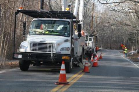 Work to complete the installation of 65-foot poles between East Hampton and Amagansett continues, as officials and residents push for a halt to the project.