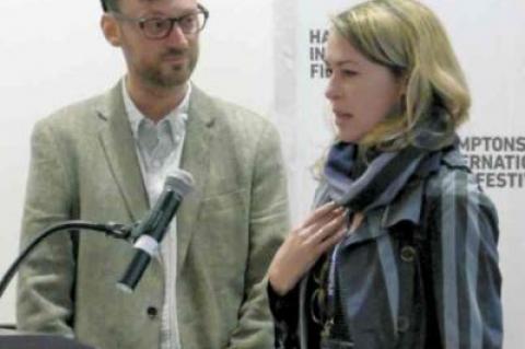 David Nugent, HIFF’s artistic director, looked on as Michele Mitchell gave an emotional thank-you on Monday. “The Uncondemned,” which she co-directed with Nick Louvel, won two awards at the festival.