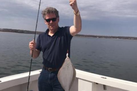 Robert Cugini of Seattle and Sag Harbor caught his first-ever fluke last week.