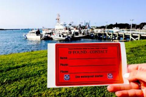 Waterproof stickers for paddle craft with the owner’s name and number help the Coast Guard determine if an abandoned vessel is cause for a full-fledged search and rescue operation.