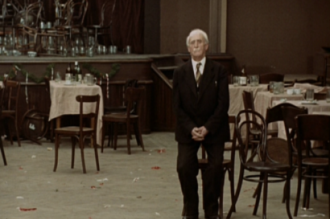 A scene from Milos Forman's "The Fireman's Ball"