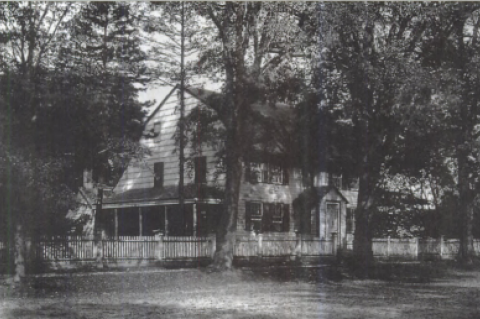 The Gardiner Brown House, as it once stood closer to Main Street in East Hampton Village