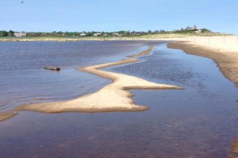 Georgica Pond at its ocean end