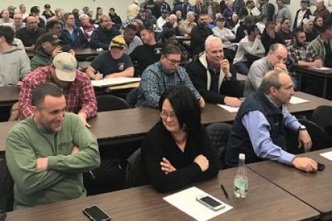 Some 200 party and charter boat captains crammed a conference room at Stony Brook University last week to rail against a proposal to lower recreational black sea bass limits in New York waters.