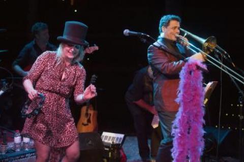 Nancy Atlas and Clark Gayton at Bay Street Theater last year