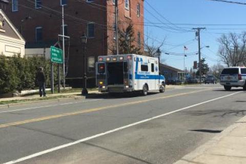 The Sag Harbor Volunteer Ambulance Corps treated a Sag Harbor firefighter after he fell eight feet into the Sag Harbor Gym. He was airlifted to Stony Brook University Hospital.