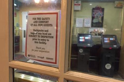 There's a new security policy in place at the East Hampton Cinema.