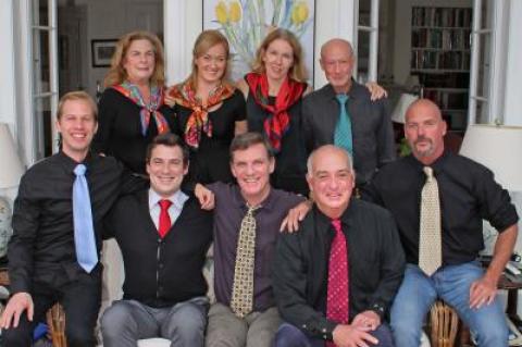 The Hampton Theatre Company. Top row:  Diana Marbury, Amanda Griemsmann, Sarah Hunnewell, James Ewing. Bottom row: Ben Schnickel, Tristan Vaughan, Matthew Conlon, Terrance Fiore, Joe Pallister.