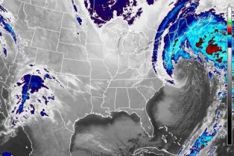 A powerful winter storm worked its way up the East Coast on Thursday.