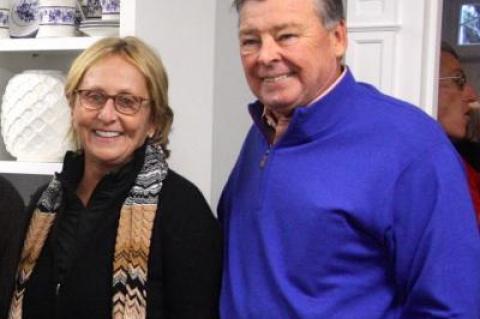 Bonnie Krupinski and Ben Krupinski at the reopening of the Ladies Village Improvement Society shops on March 2, 2018. The Krupinskis donated the construction costs for renovation.