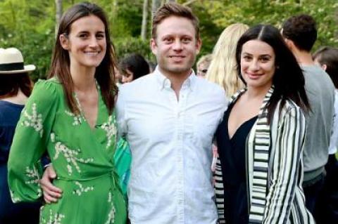 Max Bonbrest, a member of the LongHouse Reserve’s Junior Council, left, was joined by Zandy Reich and Lea Michele at this year’s Salon on the Lawn, the council’s annual party.