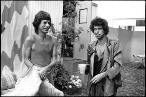 Mick Jagger and Keith Richards, J.F.K. Stadium in Philadelphia, taken September 25, 1981