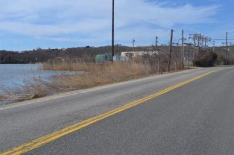 A power substation on Industrial Road in Montauk could be relocated if a battery storage site is approved.