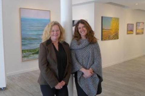 Sally Breen and Andrea McCafferty in their new space, The White Room gallery in Bridgehampton