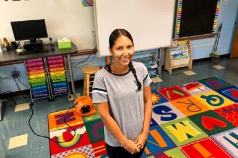 On Friday, Amanda Waleko, a second-grade teacher at the Springs School, readied her classroom for the start of the school year.