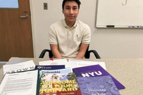 With acceptances to seven of the eight Ivy League schools, as well as four other elite universities, Alexander Sigua Pintado, East Hampton’s 2018 valedictorian, will spend the next two weeks pondering his choices.