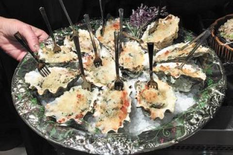 Oysters Rockefeller make an elegant New Year’s Eve appetizer.