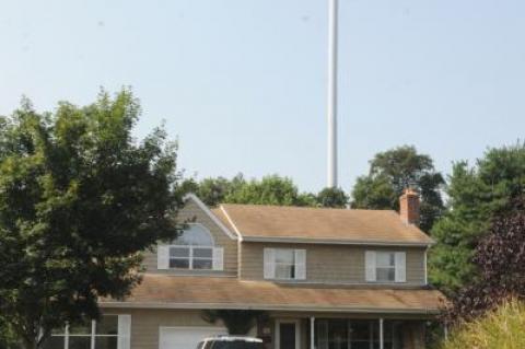 The Springs Fire District erected a 150-foot-tall cellphone tower behind the Springs Firehouse back in April.