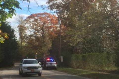 Police had School Street shut down while firefighters investigated the cause of a smoke smell at the Springs School Tuesday morning.