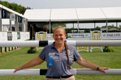 Liz Soroka, the Hampton Classic’s event coordinator, spends much of her time on the road at horse shows up and down the East Coast.