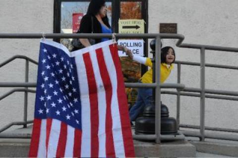 Democratic voters in Election Districts 4, 9, 15, and 17 cast ballots at the Springs Firehouse on Fort Pond Boulevard.