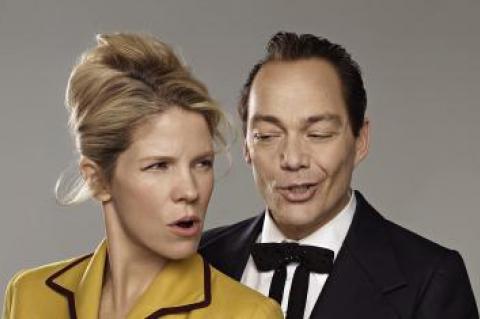 Kelli O'Hara as Despina and Christopher Maltman as Don Alfonso in "Cosi Fan Tutti"