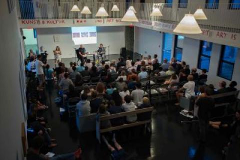 The crowd at a previous year's lecture series