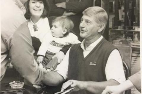 Carl Yastrzemski at a book signing in Boston in April, 1990