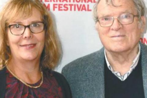 Chris Hegedus and D.A. Pennebaker received an animal rights award on Sunday.