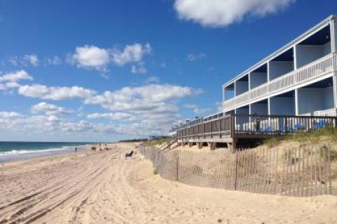 The Army Corps has not yet begun work on the downtown Montauk beach.