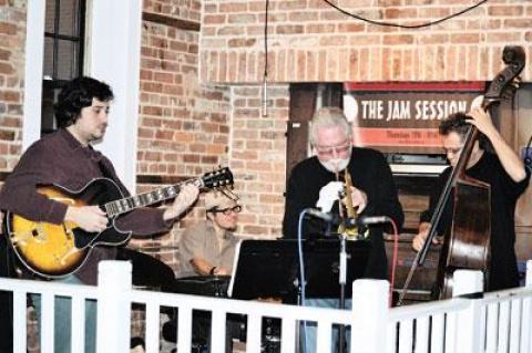 Claes Brondal, the father of the Jam Session in Sag Harbor, was joined in an off-season jazz jam by Bryan Campbell on guitar, Dick Behrke on trumpet, and Peter Martin Weiss on bass.