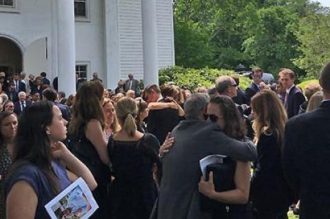 A funeral for Ben Krupinski, an East Hampton builder and philanthropist, his wife, Bonnie, and their grandson, William Maerov, was held Friday at the East Hampton Presbyterian Church. They died on June 2 in a plane crash in which Jon Dollard, a pilot who worked for Mr. Krupinski, also was killed.