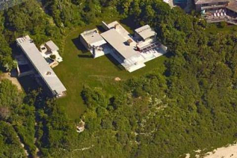 The Old Montauk Highway house that was allegedly used for promotional parties during July, in a Google Maps image