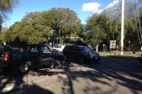 Buell Lane and Main Street in East Hampton Village