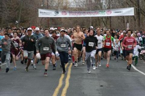 Registration was maxed out for the third running of the Katy’s Courage 5K in Sag Harbor Saturday.