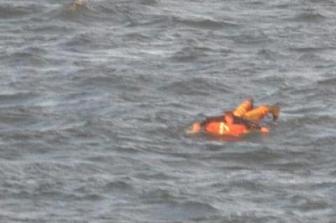 A birdwatcher on shore spotted a figure in distress off Montauk Point on Saturday. Clinton A. Seyler, a commercial lobsterman, was rescued by the Coast Guard after Larry and Carol Blieka alerted the authorities.