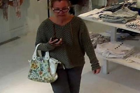 East Hampton Village police released a photo Wednesday of a woman suspected of shoplifting from a Newtown Lane boutique.