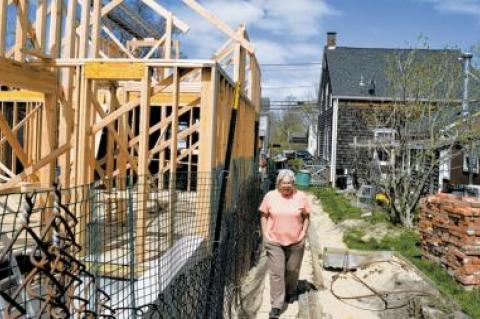 Carol Olejnik said a next-door neighbor in Sag Harbor found a loophole to allow him to expand a pre-existing, nonconforming house.