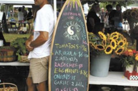 A couple of stops at farmers markets, such as this one in Springs, can be enough to stock the kitchen for the week.