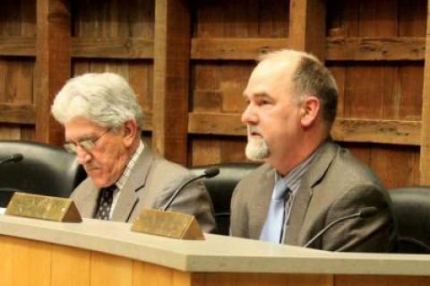 Peter Van Scoyoc, right, will run for town supervisor in November. Larry Cantwell, left, will not seek re-election.