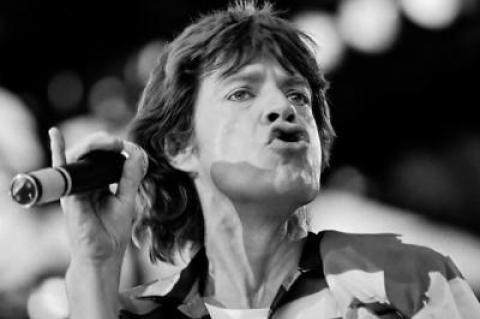 Mick Jagger playing Rotterdam, the Netherlands, in 1982.